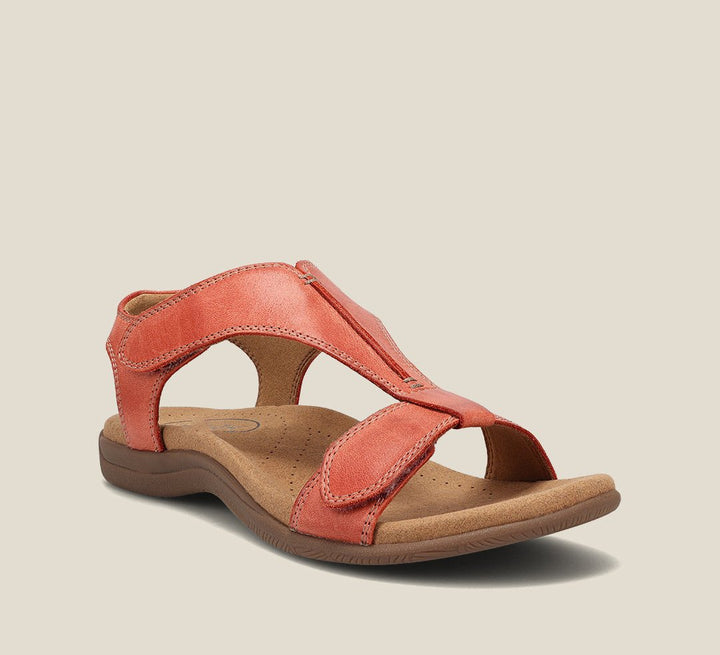 Stylish women's t-strap sandals with orthopedic cushioning. Adjustable strap for perfect summer comfort.