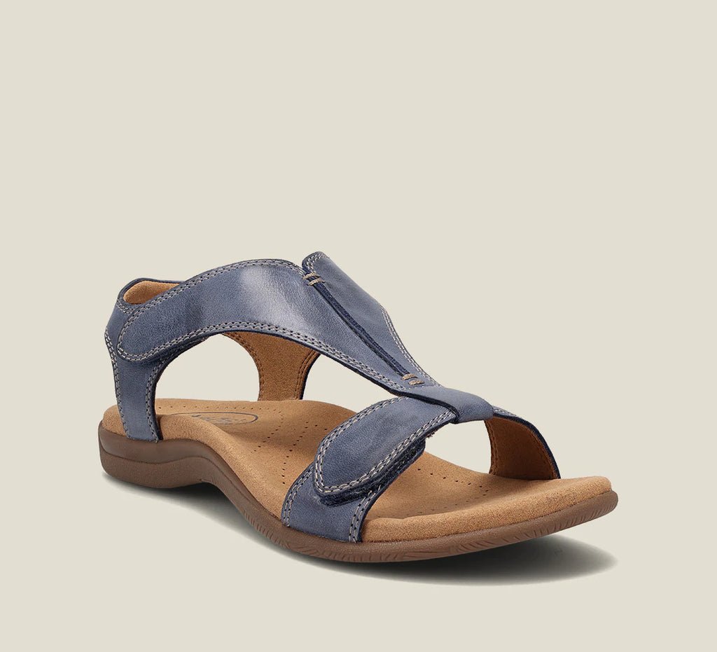 Orthopedic women's sandals promoting foot health. Cushioned, supportive, and comfortable with arch support.