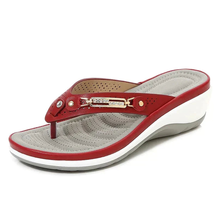 Orthopedic women's casual slippers featuring a soft sole and superior arch support for comfort.