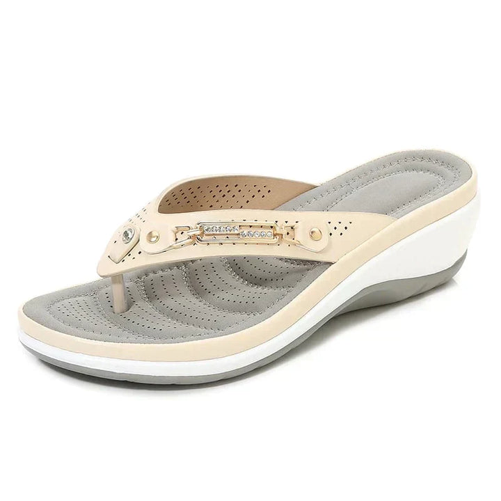 Comfortable women's orthopedic sandals with soft sole, arch support, and lightweight design for summer.