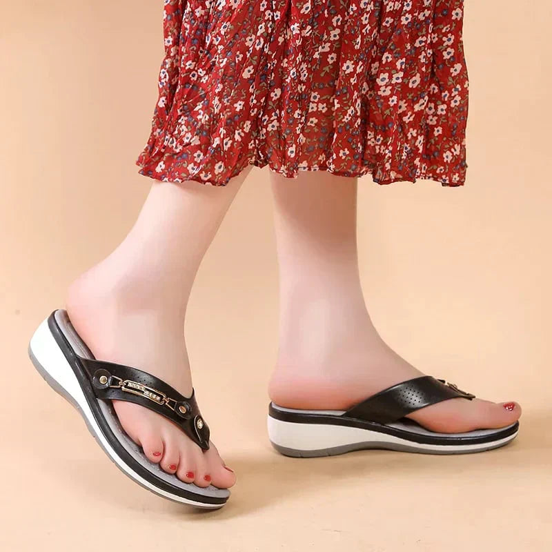 Premium women's orthopedic summer sandals with cushioned soft sole and excellent arch support.