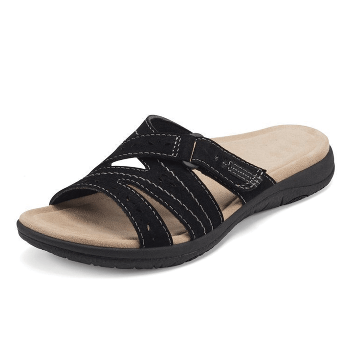 Comfortable women's walking sandals, wide toe box design, great arch support for everyday wear.