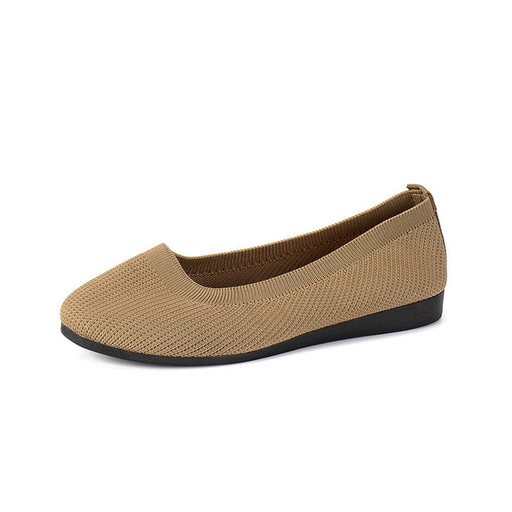 Stylish orthopedic slip-on flats for women, ideal for long walks.