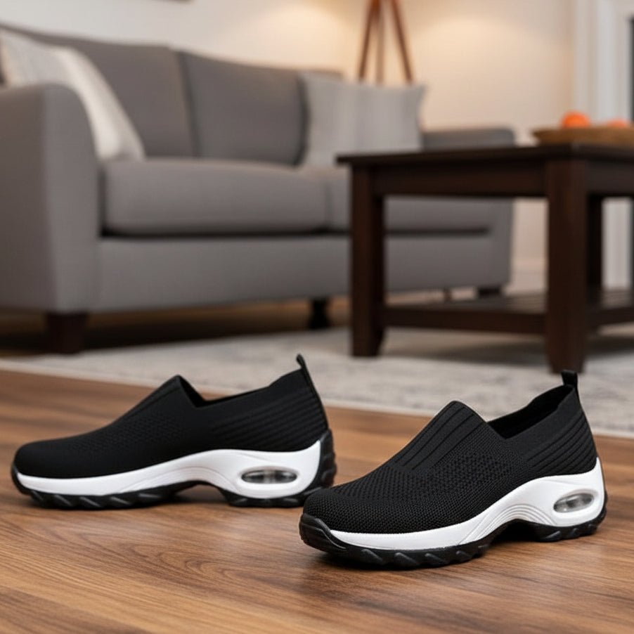Women's orthopedic slip-on shoes. Ultimate comfort, arch & heel support for pain relief & everyday wear.