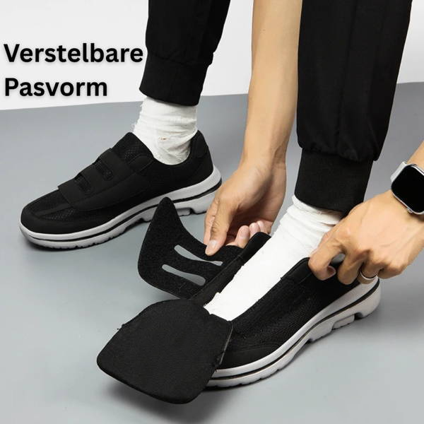 Adjustable wide fit women's orthopedic slip-on shoes, perfect for sensitive feet & daily wear.