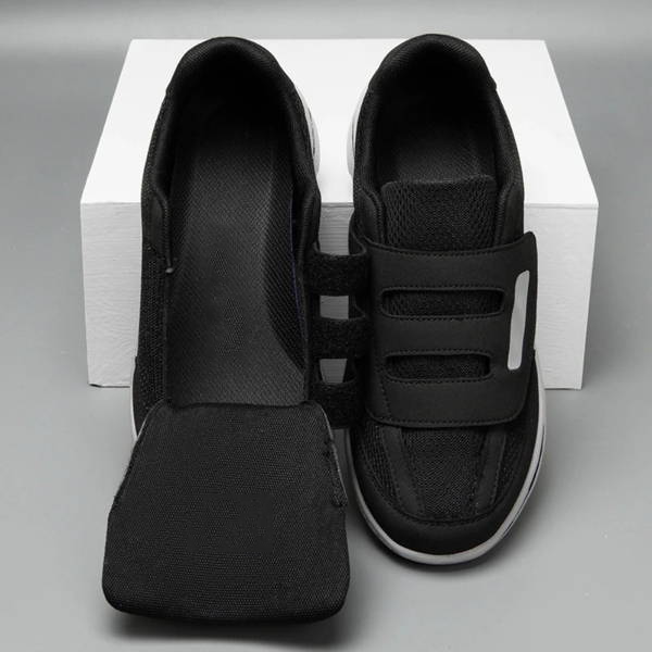 Comfortable women's slip-on orthopedic shoes, providing foot relief for walking & daily activities.