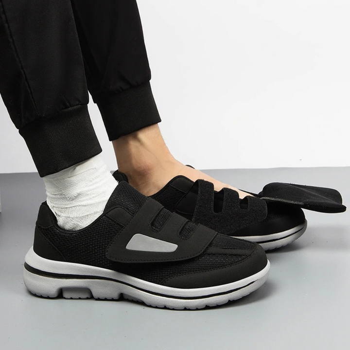 Women's orthopedic shoes offering foot support & comfort, with an adjustable wide fit for sensitive feet.