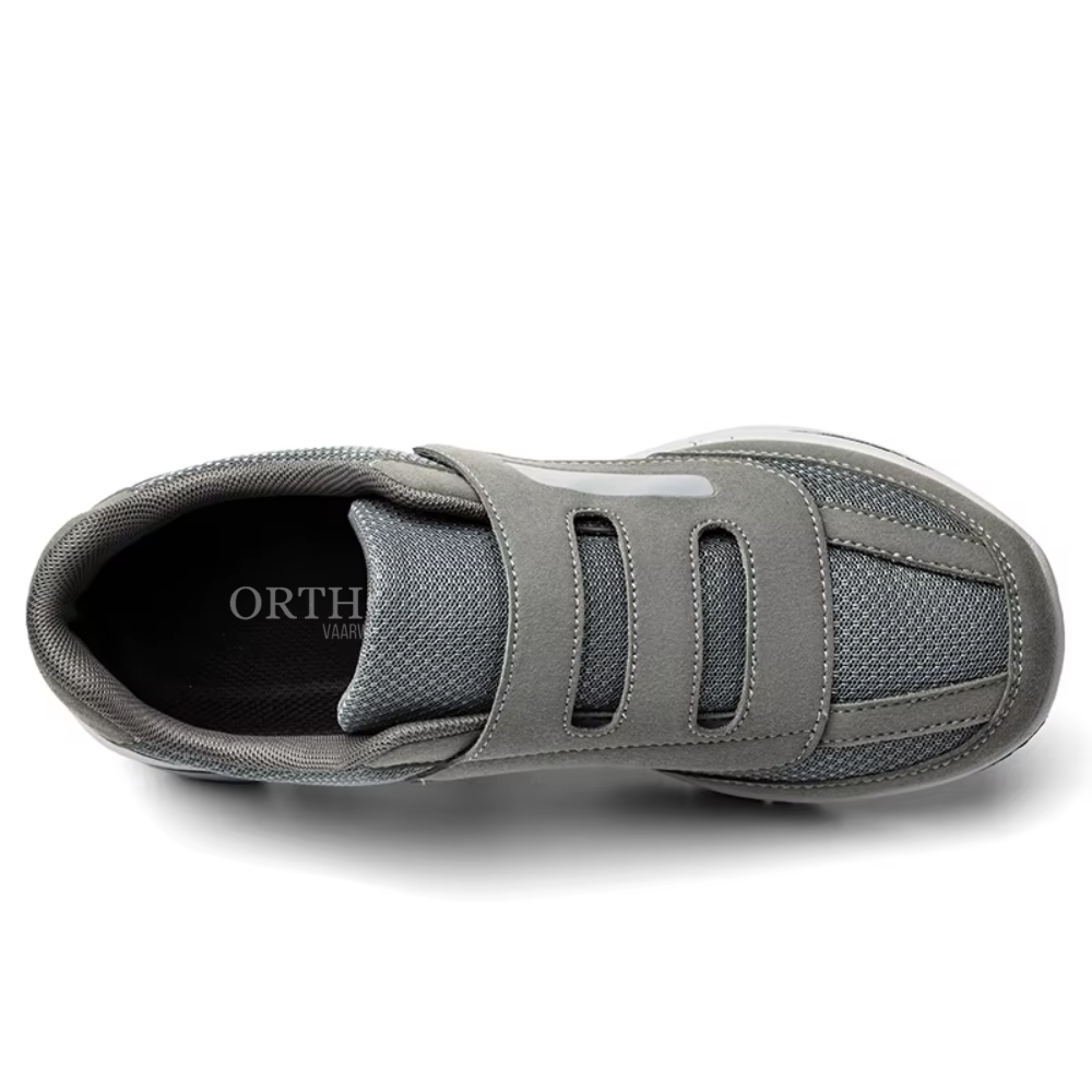 Women's orthopedic slip-on shoes with velcro closure, offering adjustable wide fit & daily comfort.