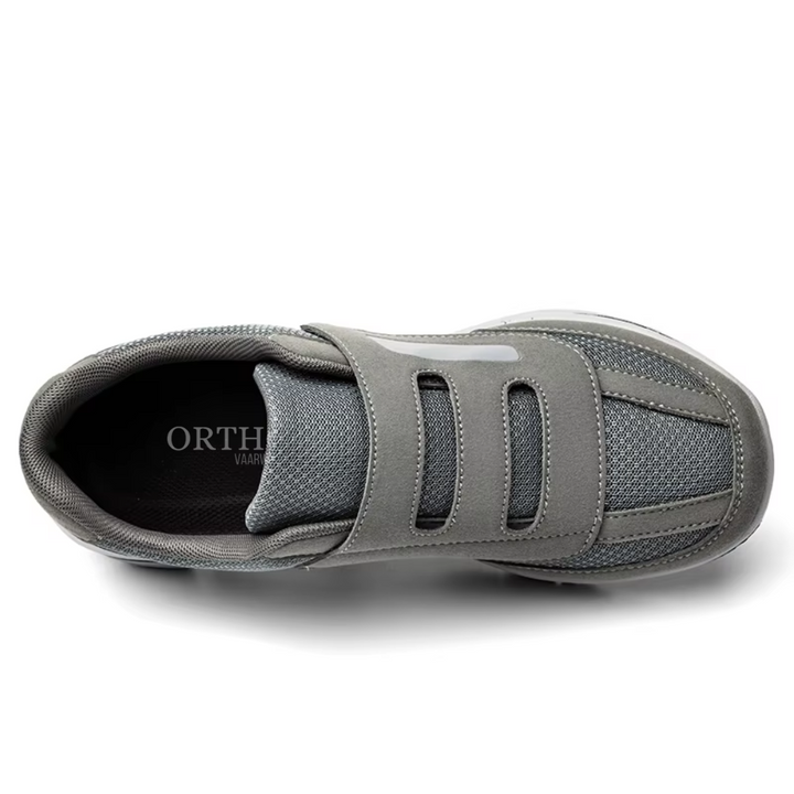 Women's orthopedic slip-on shoes with velcro closure, offering adjustable wide fit & daily comfort.