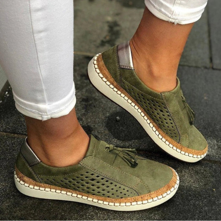 Women's orthopedic slip-on shoes with arch support for ultimate comfort. Ideal for walking & casual wear.