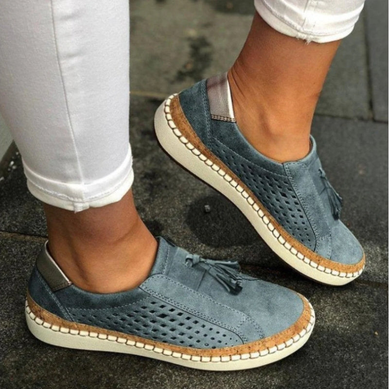 Lightweight women's comfort slip-on shoes. Orthopedic design with arch support, perfect for casual walking.