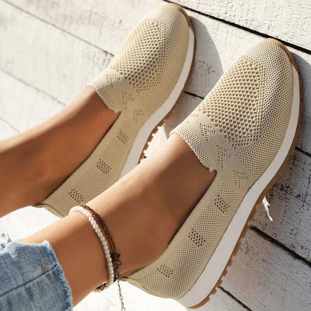Women's orthopedic slip-on shoes with breathable mesh for ultimate comfort and foot support.