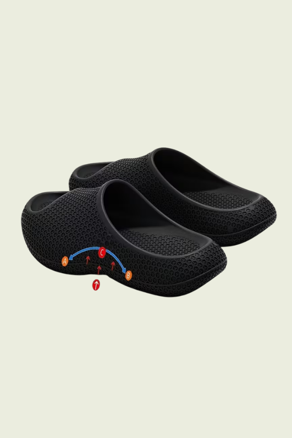 Orthopedic women's slippers featuring arch support for effective foot pain relief and comfortable home wear.
