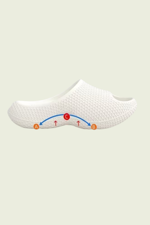 Women's arch support orthopedic slip-on slippers for comfortable indoor wear and foot pain relief.