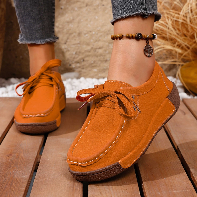 Women's comfort slip-on shoes with gripped sole for stability, perfect for casual walking & daily activities.