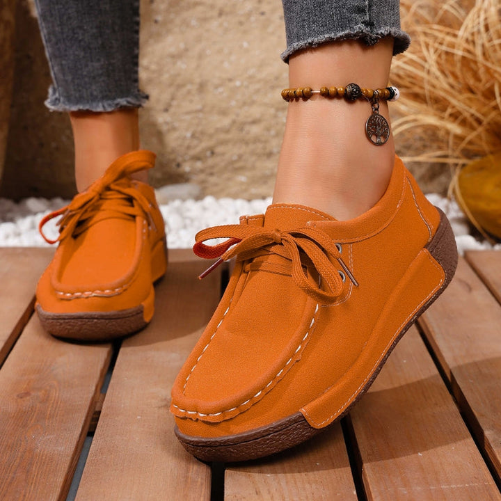 Women's comfort slip-on shoes with gripped sole for stability, perfect for casual walking & daily activities.