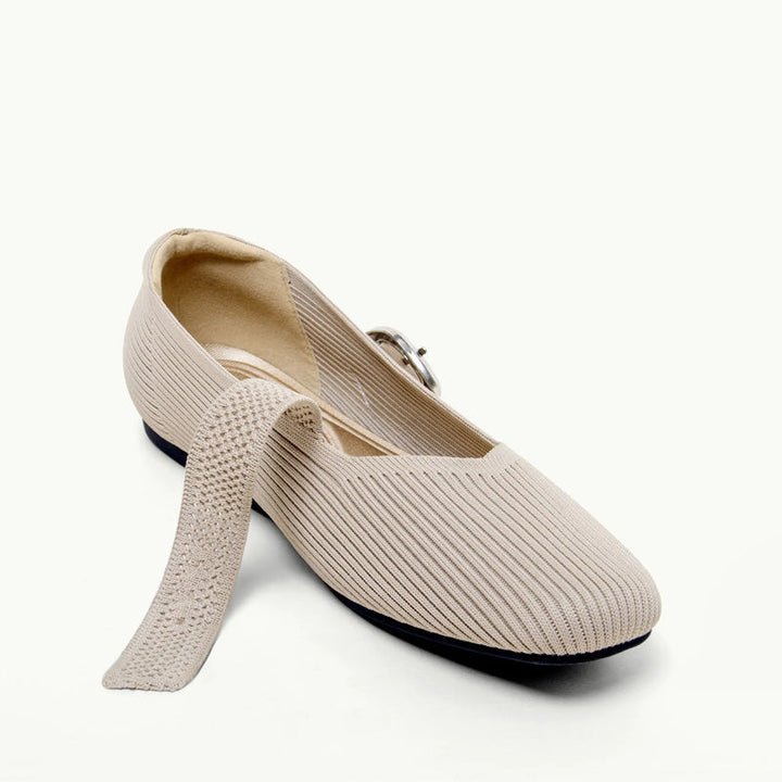 Breathable square toe Mary Jane flats, women's orthopedic design for casual style.