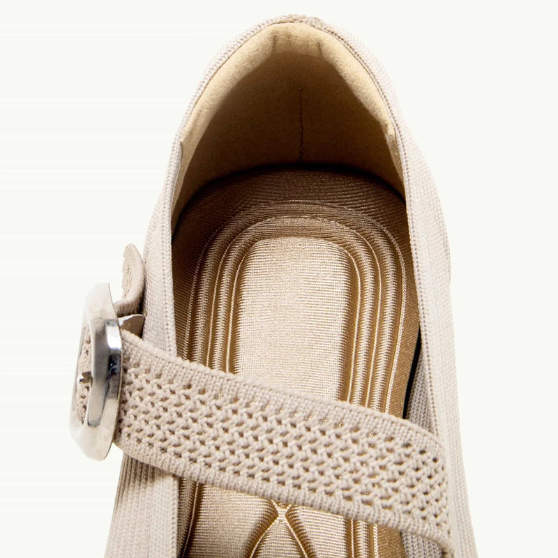 Everyday chic women's Mary Jane flats, square toe, orthopedic and very comfortable.