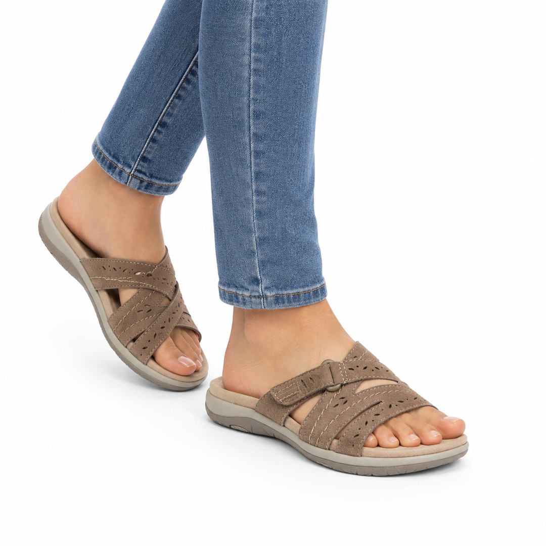 Casual women's orthopedic summer sandals, adjustable for a perfect fit & all-day comfortable wear.