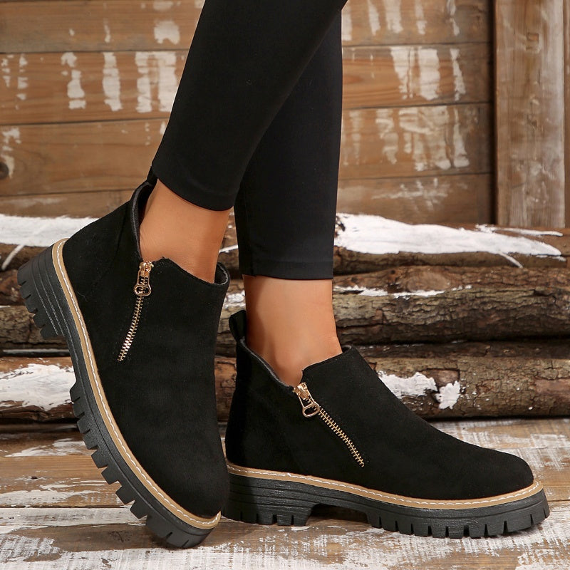 Slip-resistant women's comfort boots, orthopedic design, great for casual fall & winter wear.