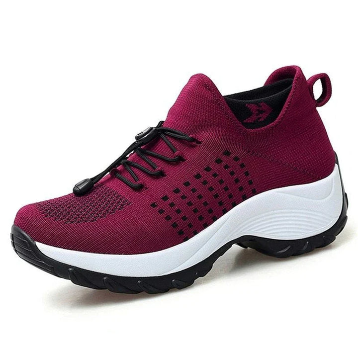 Side profile of a Women's Orthopedic Support Walking Shoe, emphasizing arch support and cushioning.