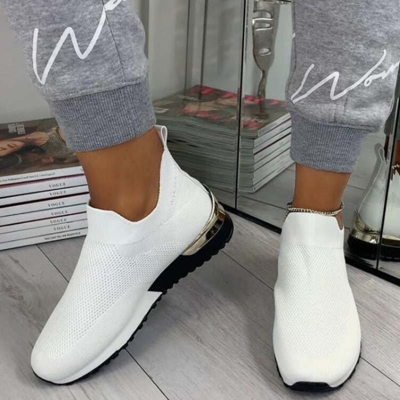 Supportive women's orthopedic sneakers. Excellent walking shoes for active women needing comfort & foot health.