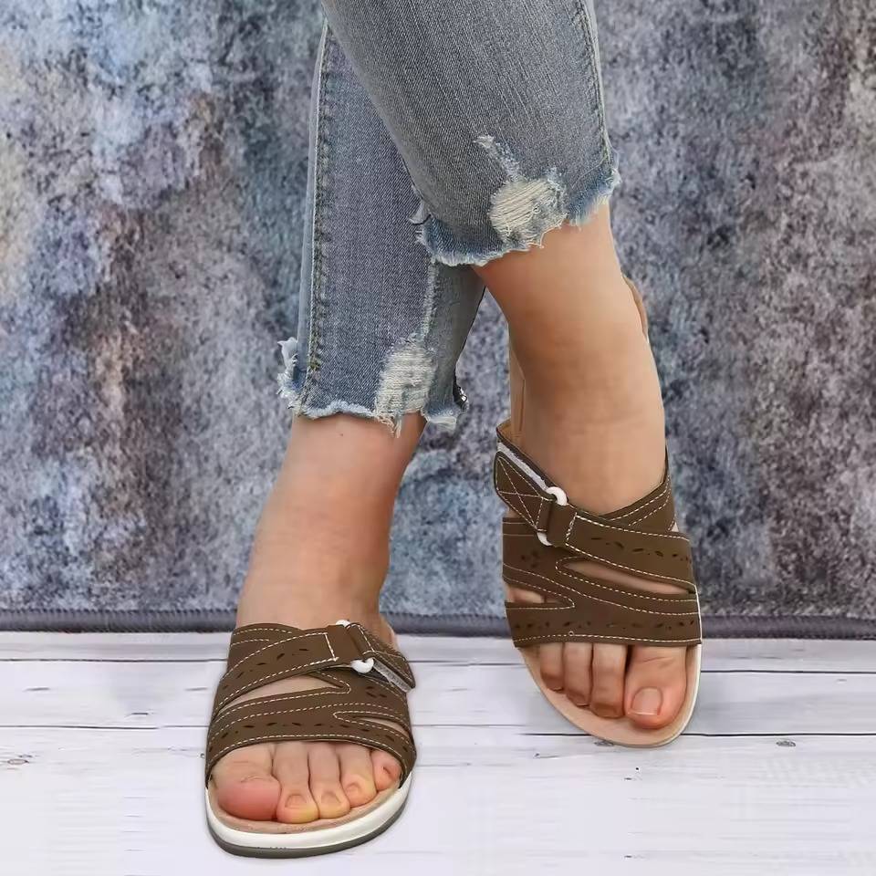 Women's orthopedic toe sandals for foot pain relief, arch support, and comfortable summer wear.
