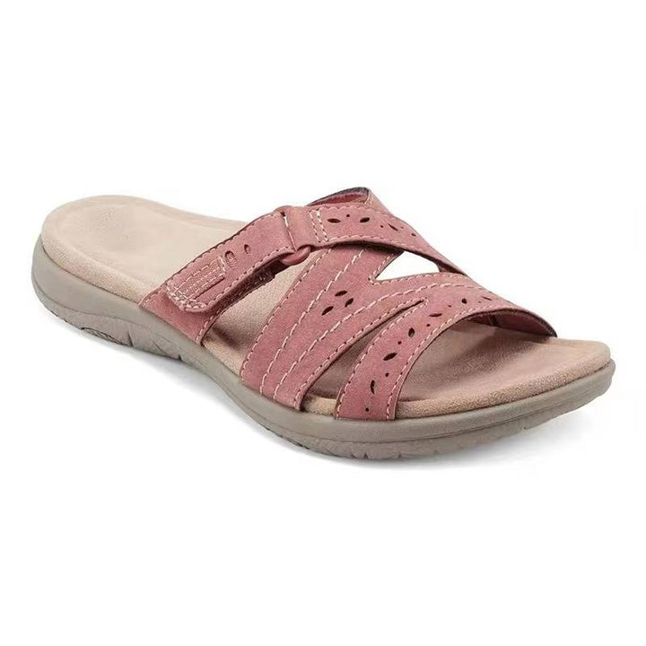 Therapeutic women's orthopedic toe sandals, offering excellent arch support for foot pain relief & comfort.