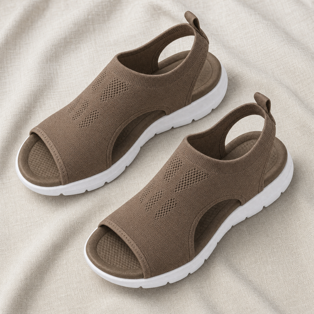 Stylish orthopedic sandals for women with non-slip sole & foot support.