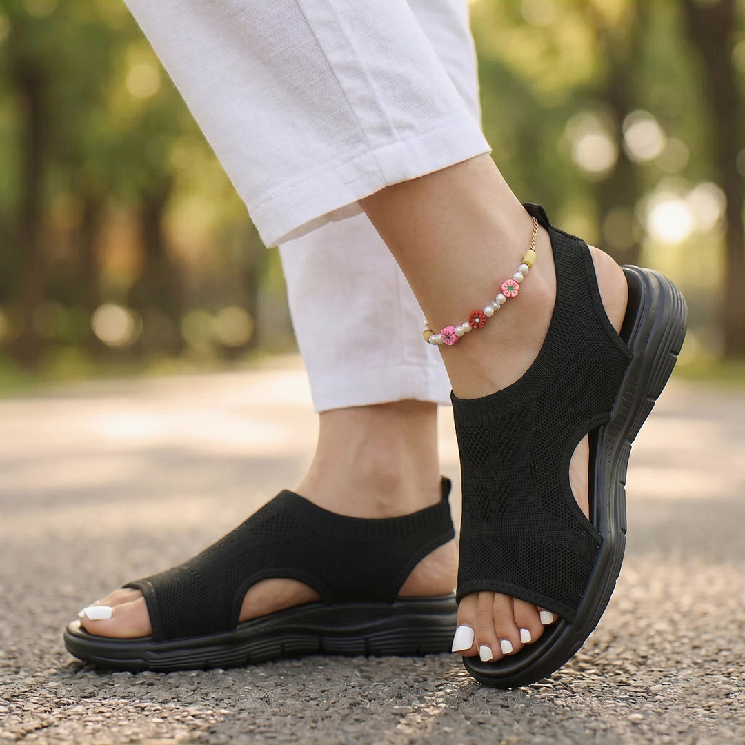 Women's outdoor sandals offering arch support & all-day comfort for walking.