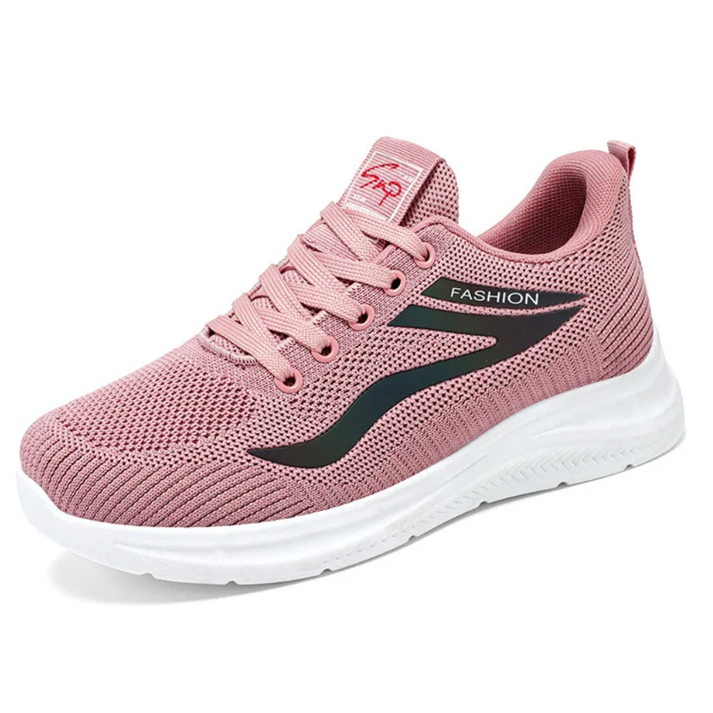 Sporty women's athletic walking shoes, lightweight & supportive, designed for an active lifestyle.