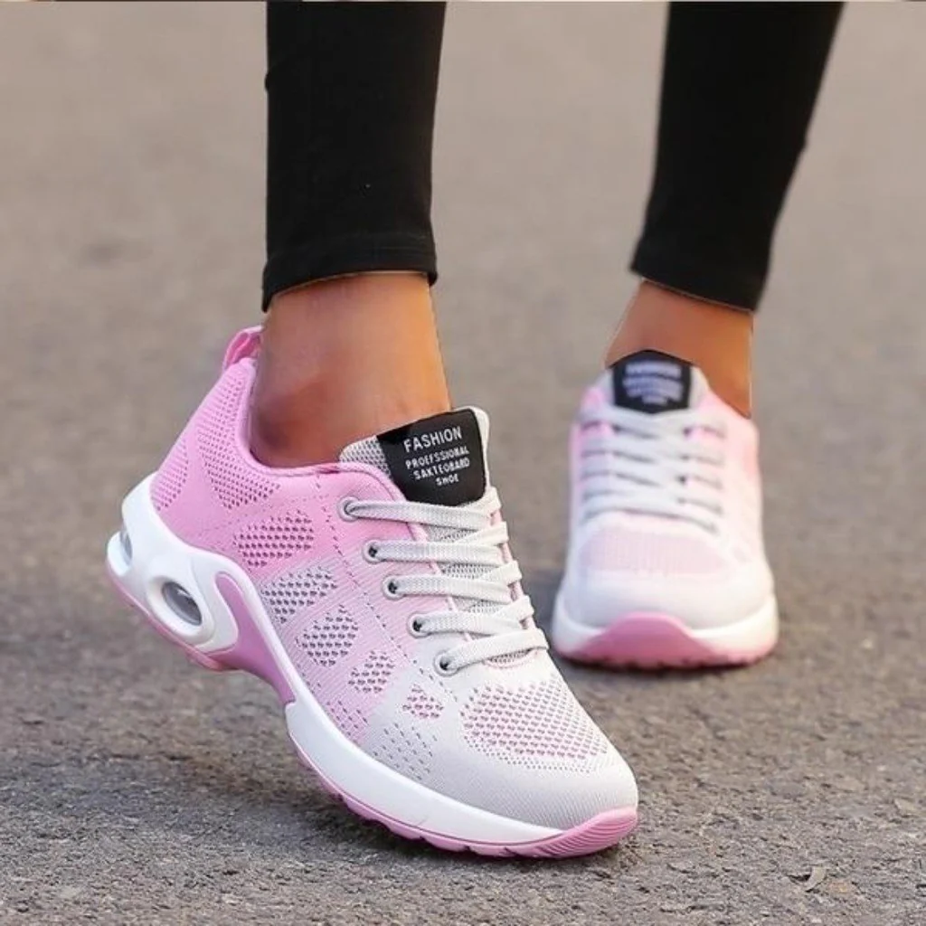 Cushioned women's walking shoes with excellent arch support, ensuring pain relief and all-day comfort.