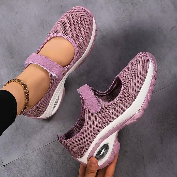 Orthopedic women's walking shoes, designed for posture support, arch comfort & an active lifestyle.