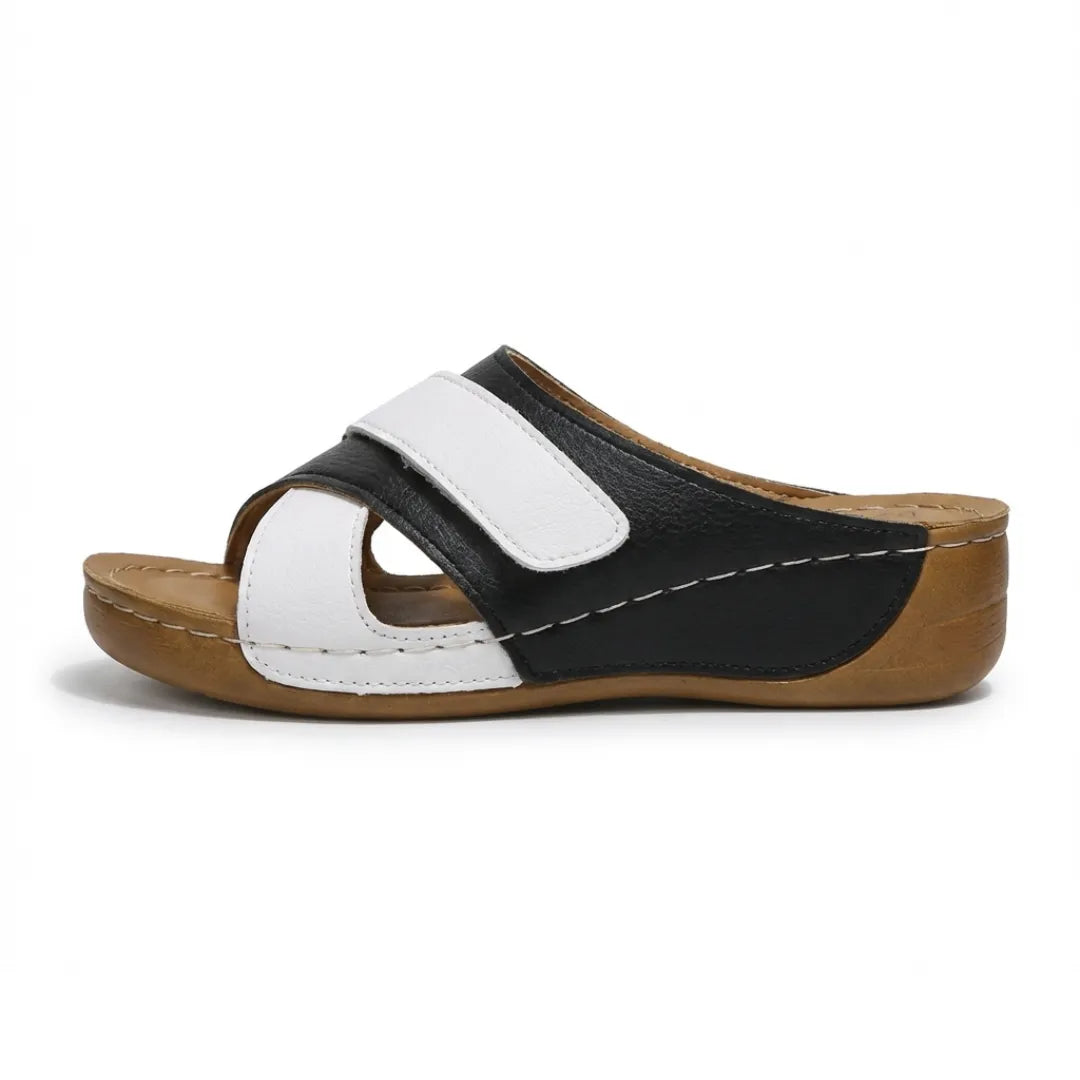 Women's orthopedic wedge sandals for ultimate comfort & arch support.
