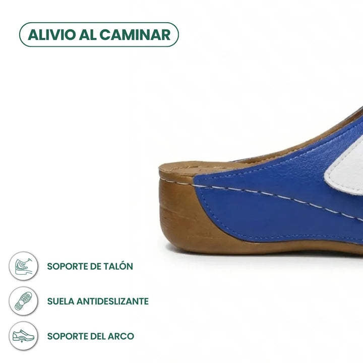 Flexible women's orthopedic wedge sandals with adjustable comfort.