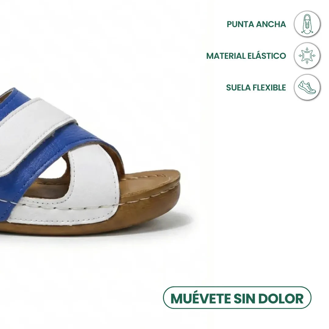 Women's casual wedge sandals with excellent arch support & style.