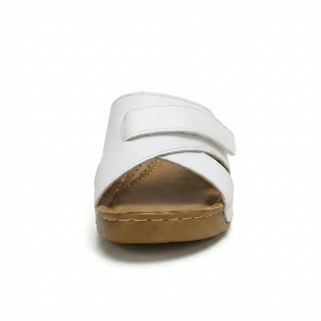 Non-slip orthopedic wedge sandals for women, secure and supportive.