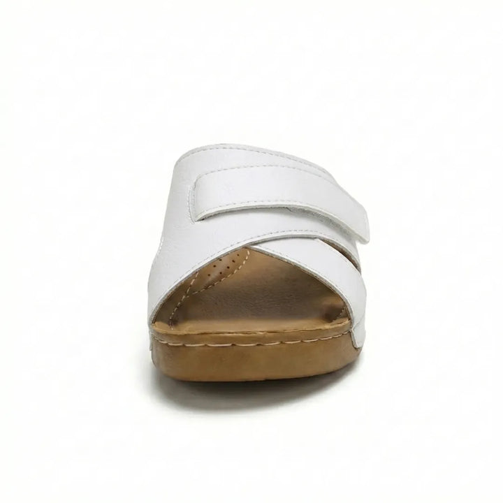 Non-slip orthopedic wedge sandals for women, secure and supportive.