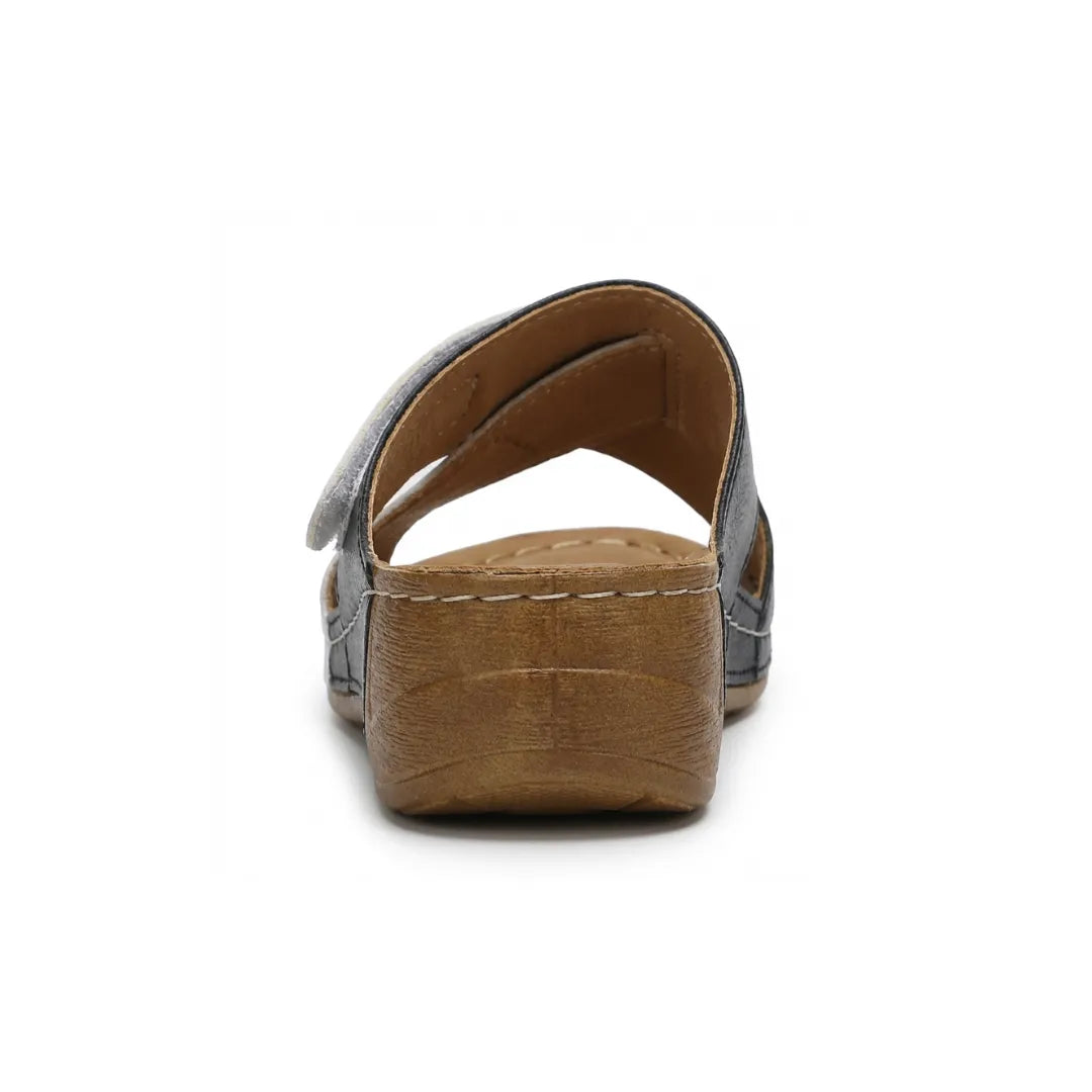 Comfort-focused orthopedic wedge sandals for women, promoting foot health.