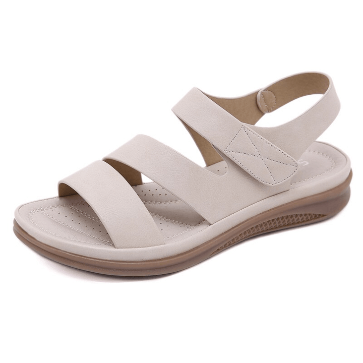 Comfortable women's fashion sandals, with orthopedic support and a stylish wedge.
