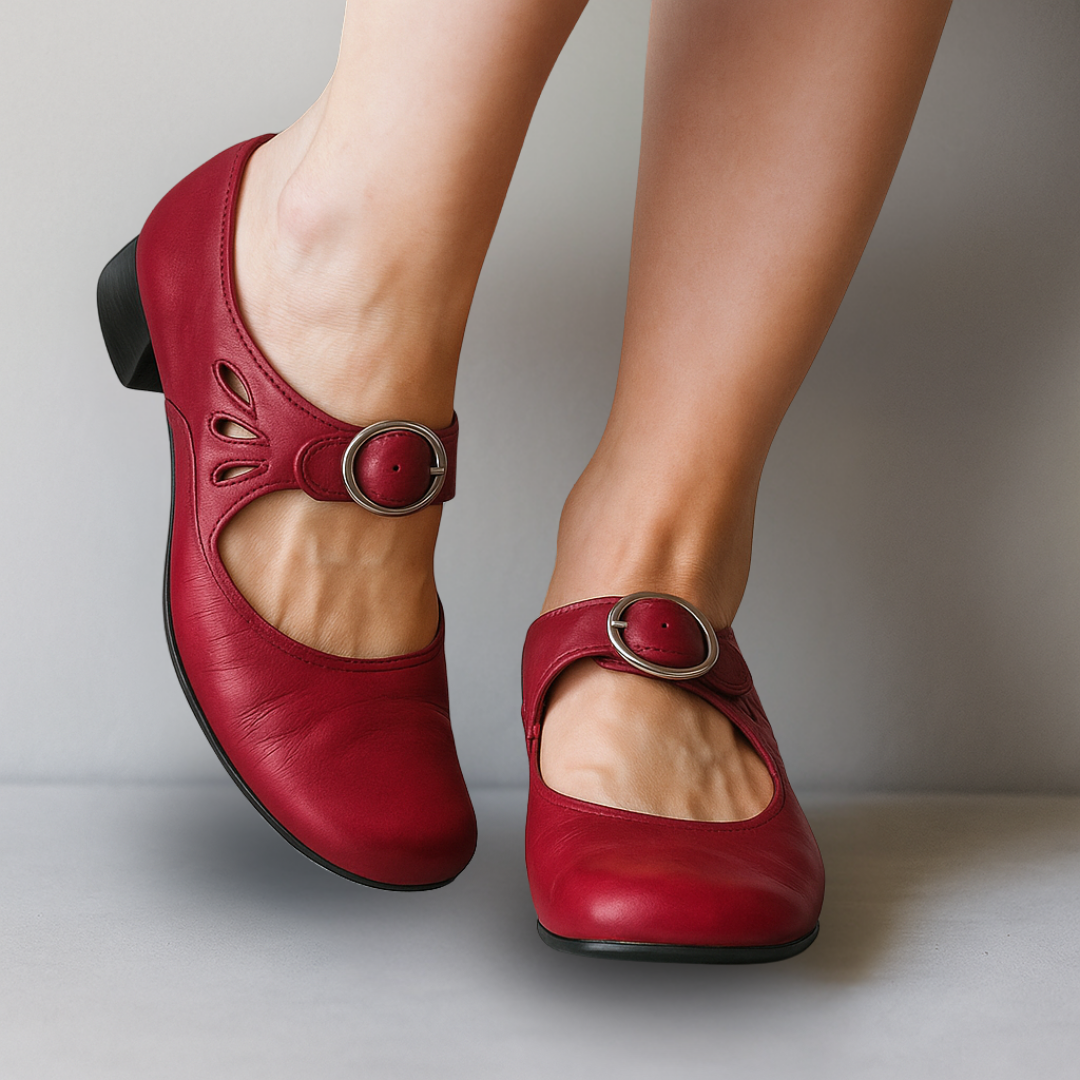 Orthopedic women's casual sandals with a comfortable wedge sole, arch support, and adjustable strap.