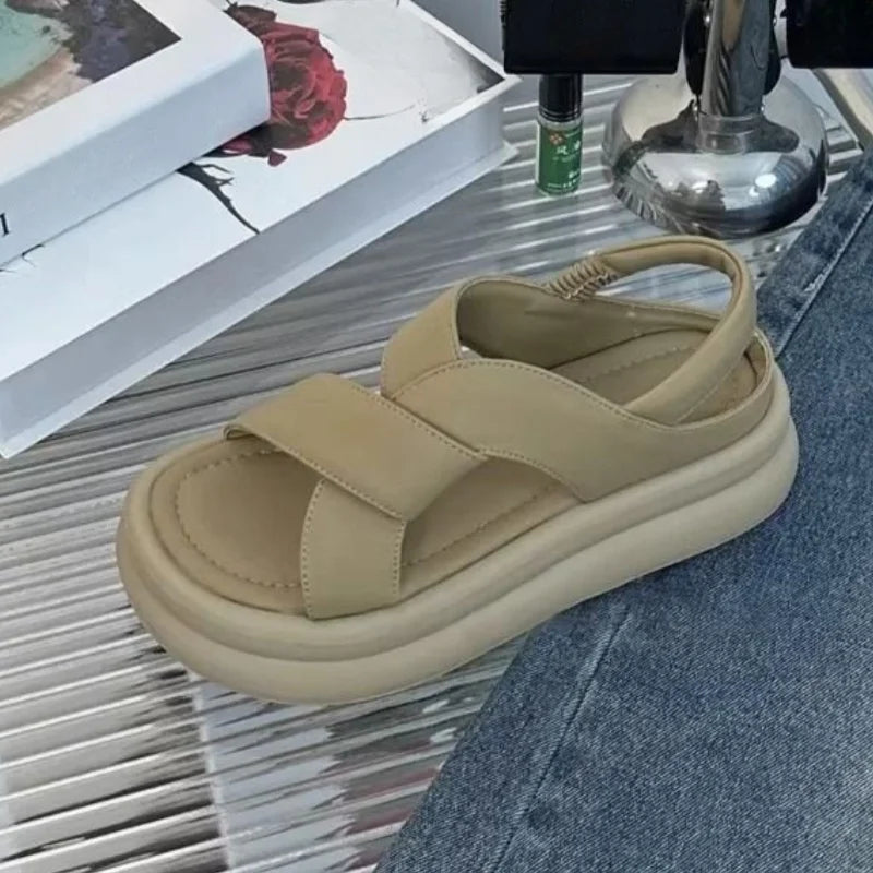 Casual women's wedge sandals, perfect for summer wear, featuring orthopedic arch support.