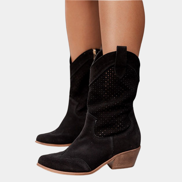 Comfortable women's western fashion boots with a classic design and orthopedic footbed for daily comfort.