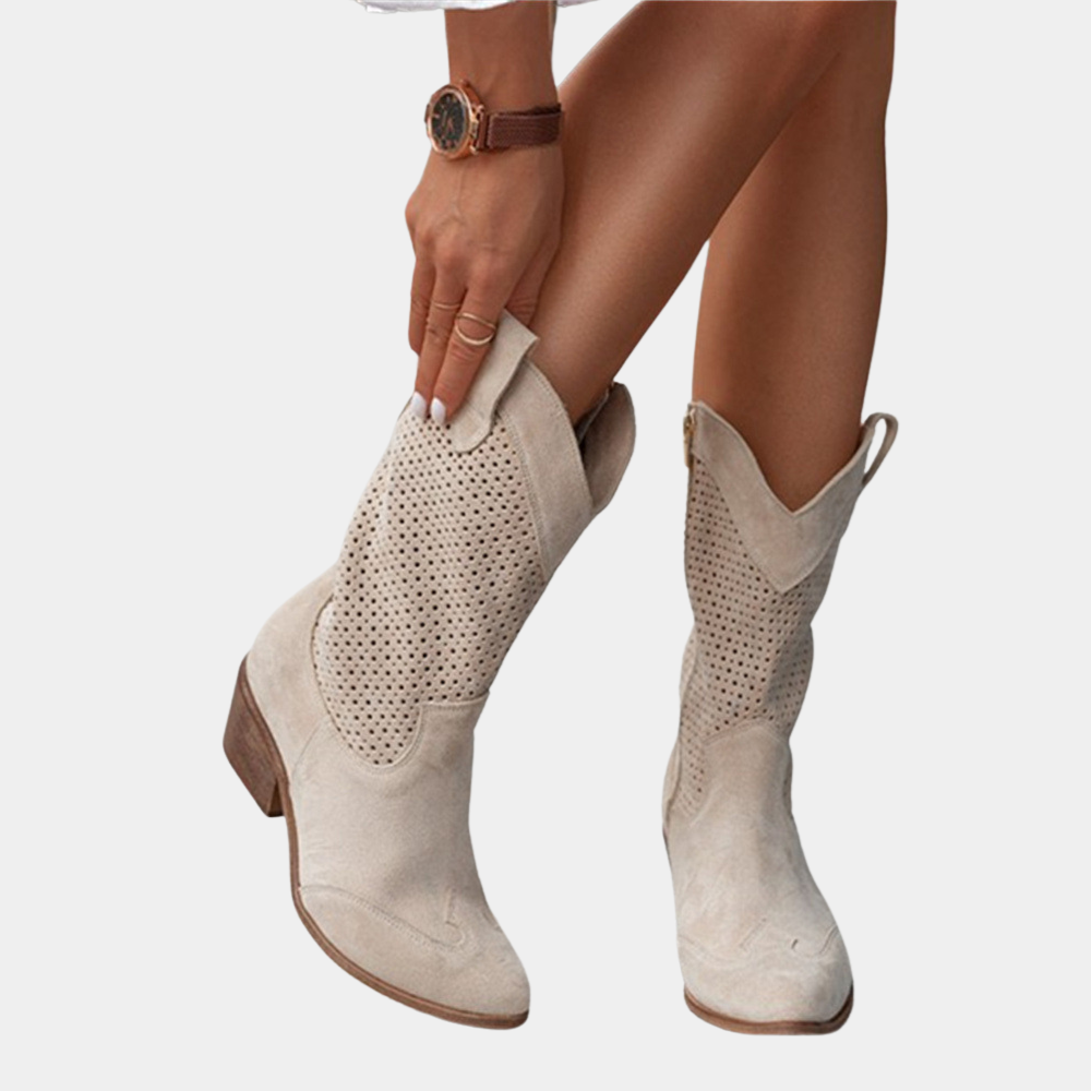 Ladies' fashion cowboy boots featuring orthopedic support for maximum comfort in a timeless western design.