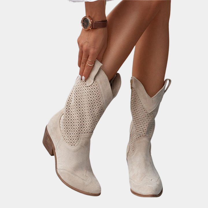 Ladies' fashion cowboy boots featuring orthopedic support for maximum comfort in a timeless western design.