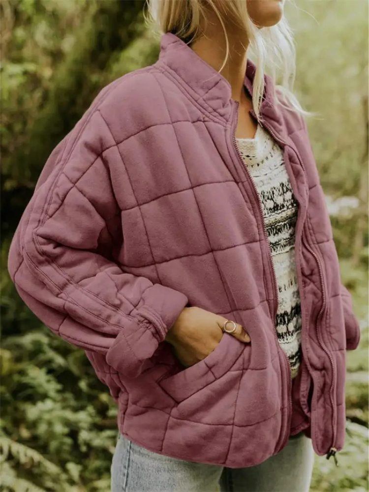 Eliza oversized padded women's jacket, stylish transitional outerwear.
