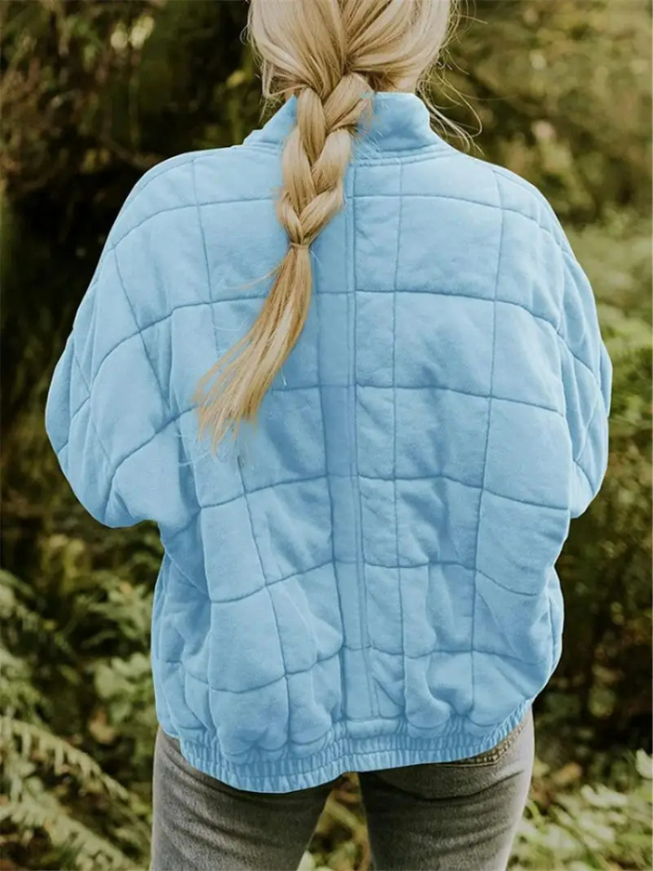 Casual oversized padded jacket for women, great for everyday comfort.
