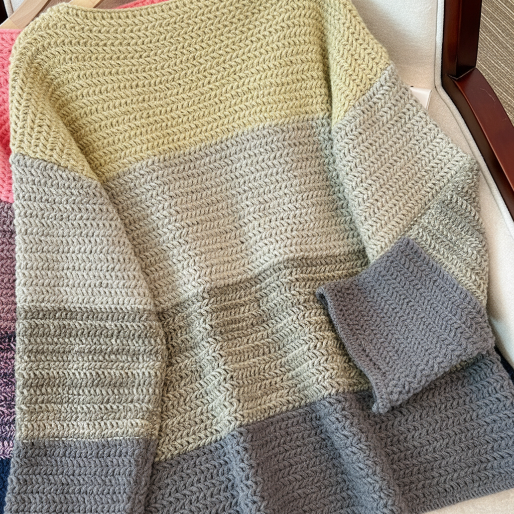 Casual women's loose fit knitted sweater, perfect winter wear