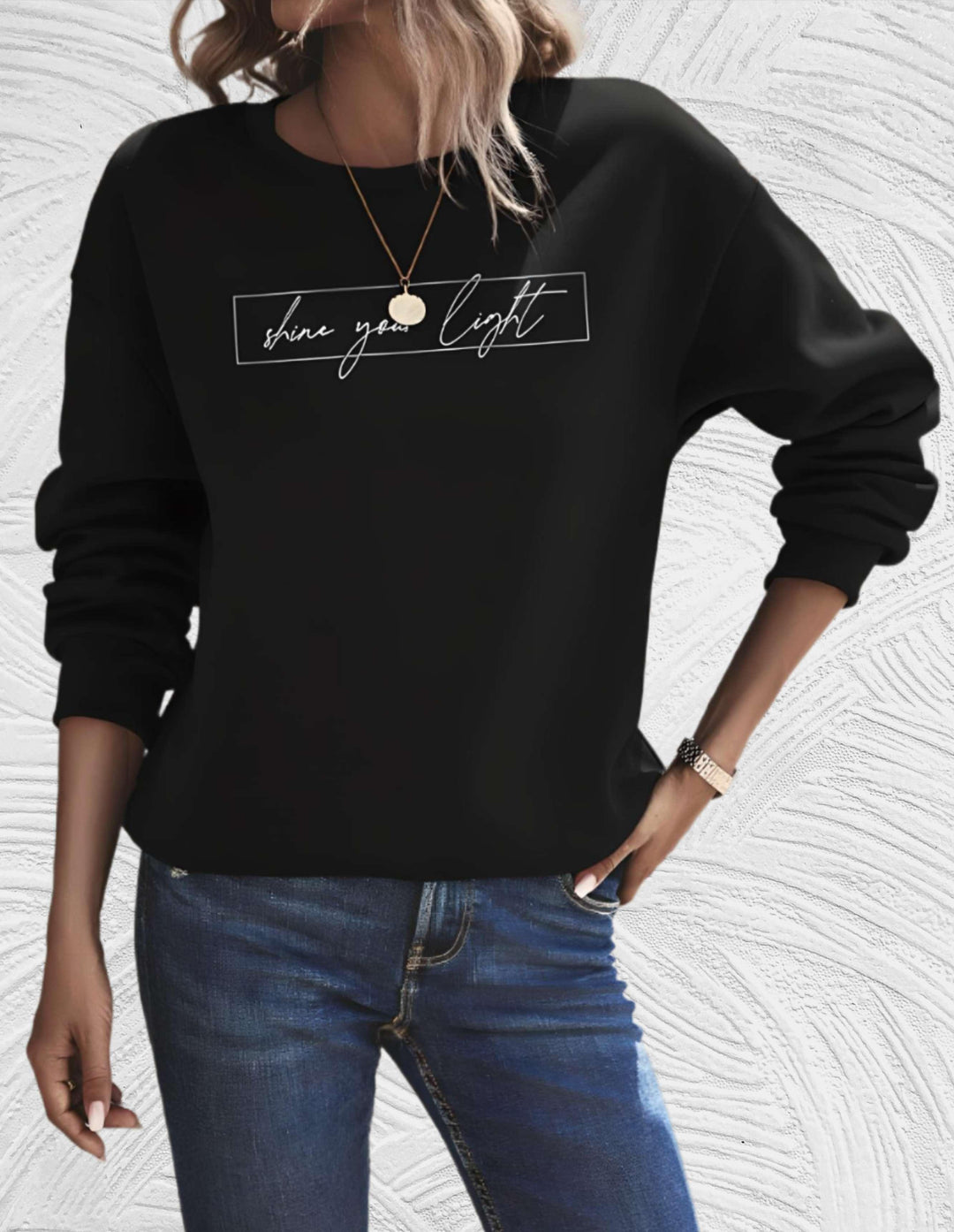 Women's apparel: Oversized round neck sweater, a comfortable and stylish addition to your wardrobe.