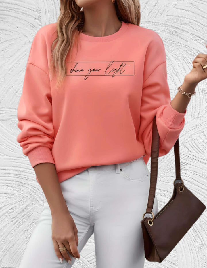 Luna oversized round neck women's sweater, cozy and chic knitwear for effortless fall fashion.